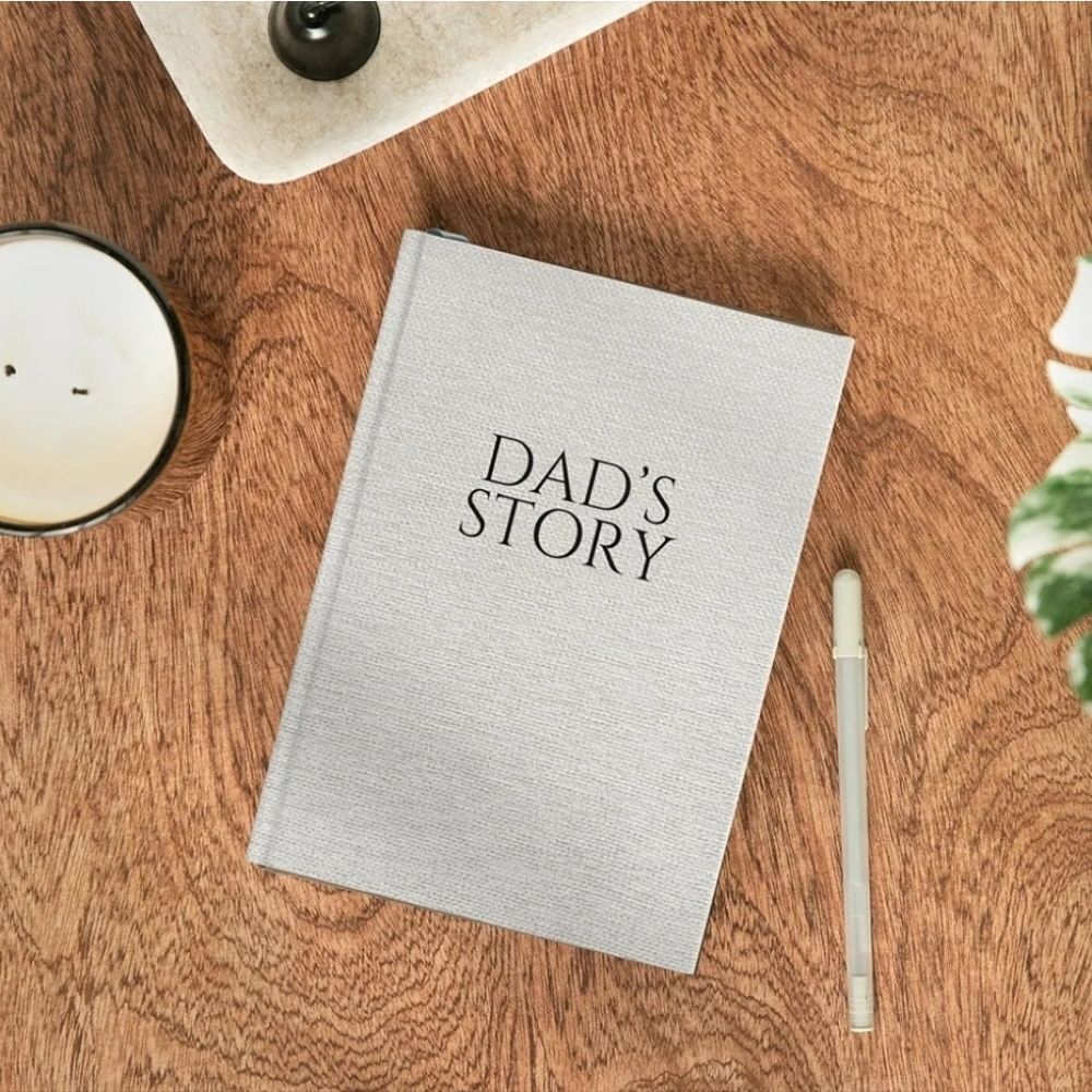 🔸️⏭️NIB Hardcover Linen Dad's Story Keepsake Journal
